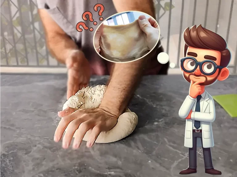 תמונה של בצק שעובר לישה עם איש חושב