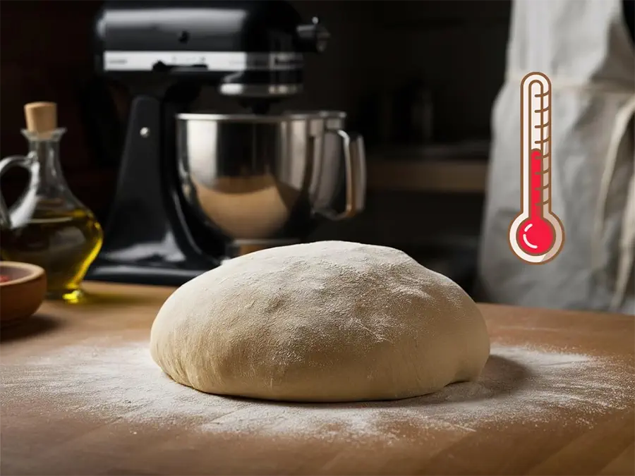 A dough fermenting at room temperature