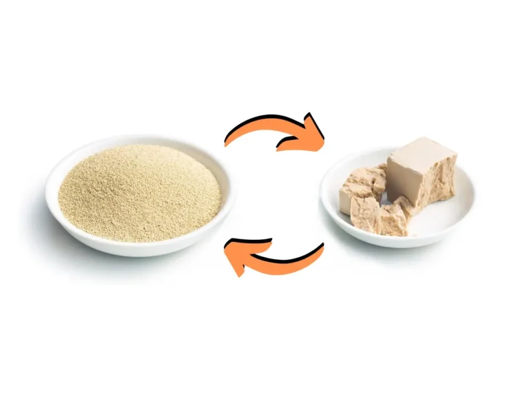 a picture demonstrating conversion between fresh and dry yeast