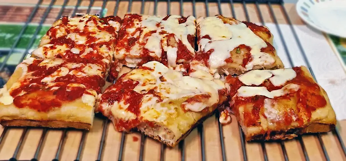 Sicilian pizza squares