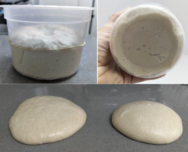 Under-fermented pizza dough